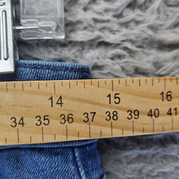 Old Navy Jeans Women’s 6 Short Blue Wow Straight High-Rise Stretch Denim - Picture 5 of 11